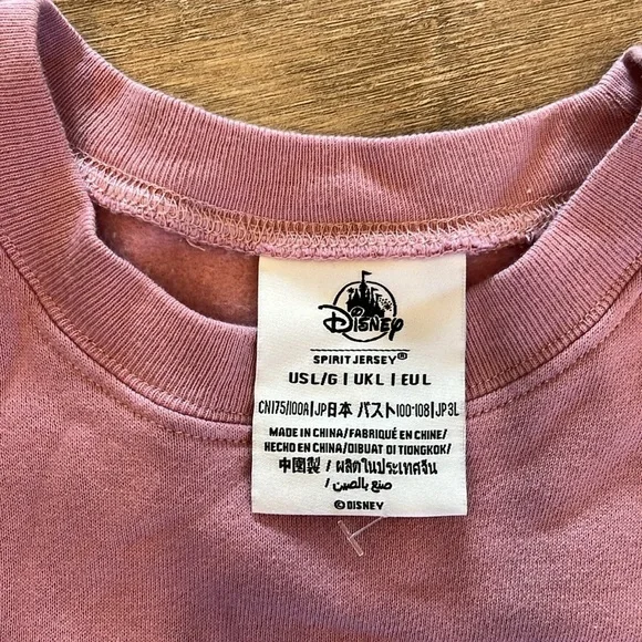 Walt Disney World 50th spirit jersey lilac sequin sweatshirt limited and rare - Picture 7 of 12